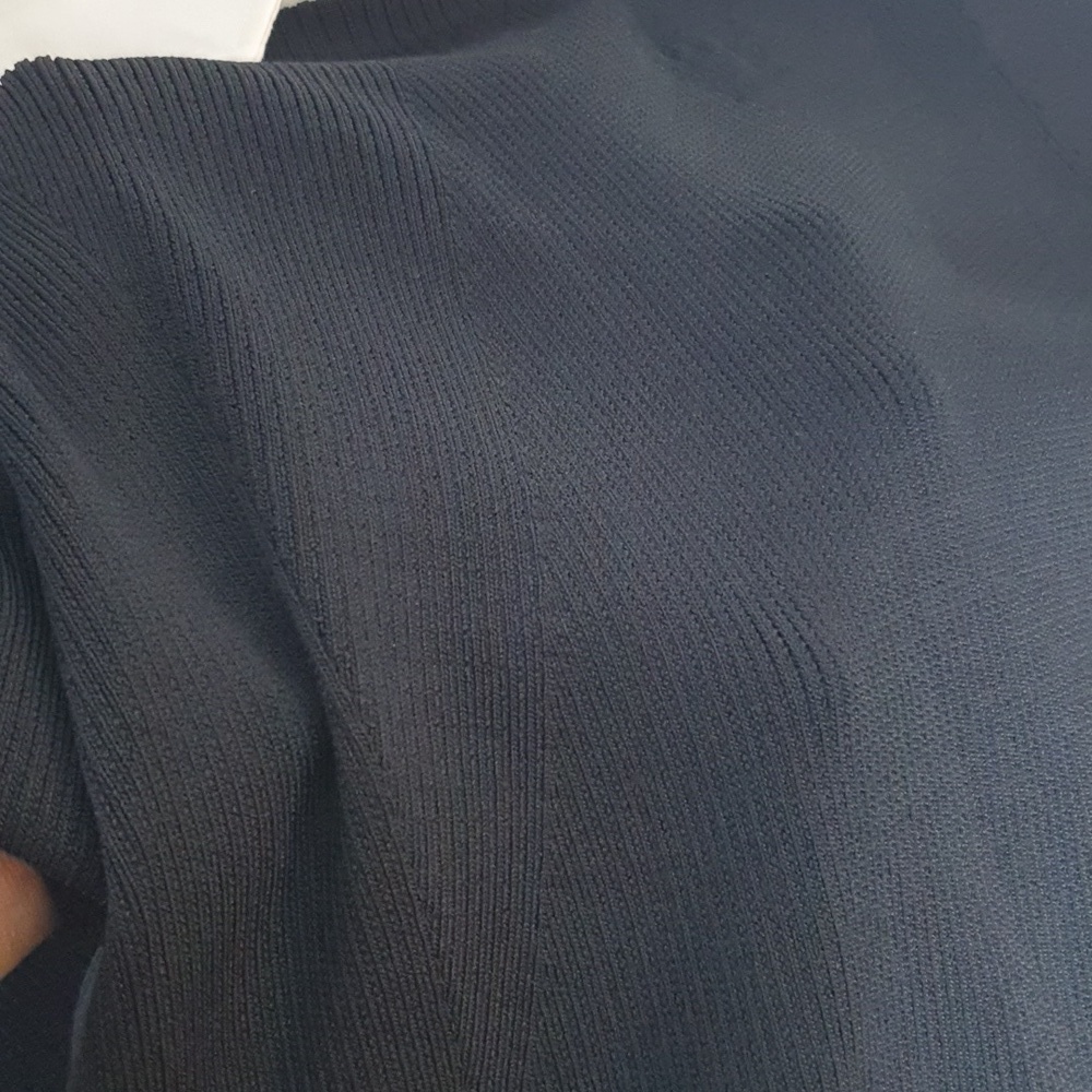 Ralph Lauren Purple Label Woven-Collar Sweater Day Dress - Picture 14 of 14